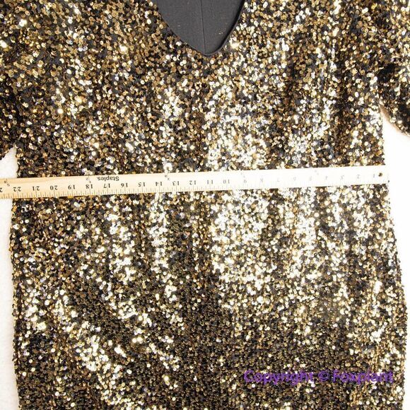 NEW City Chic Sequin Cocktail glam‎ mini Dress, color gold, plus size 20 - Picture 7 of 15